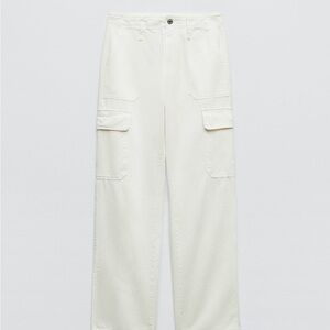 Zara White Cargo Pants
